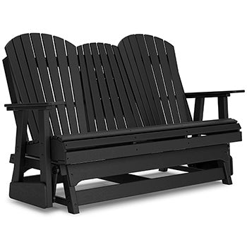 Kiama Park Outdoor Glider Loveseat in Black