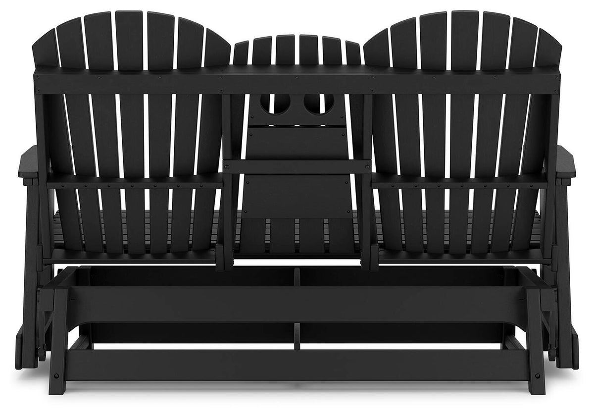 Kiama Park Outdoor Glider Loveseat in Black