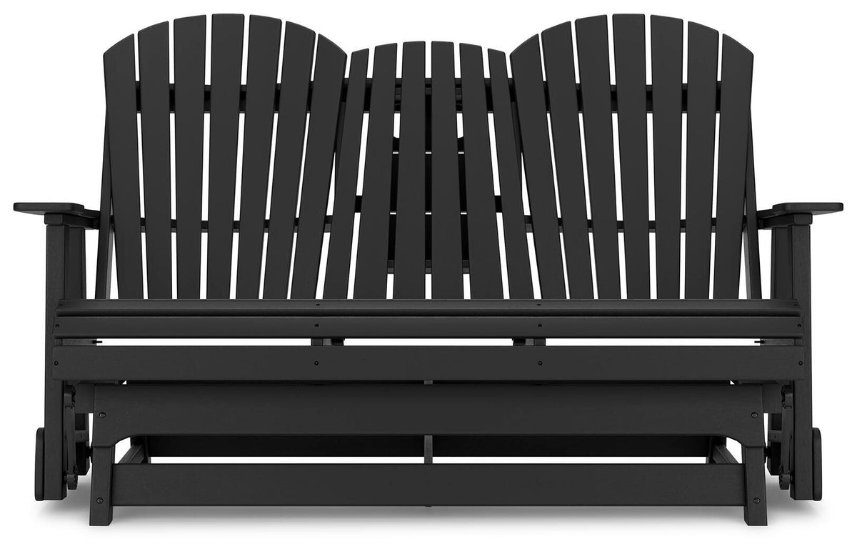 Kiama Park Outdoor Glider Loveseat in Black