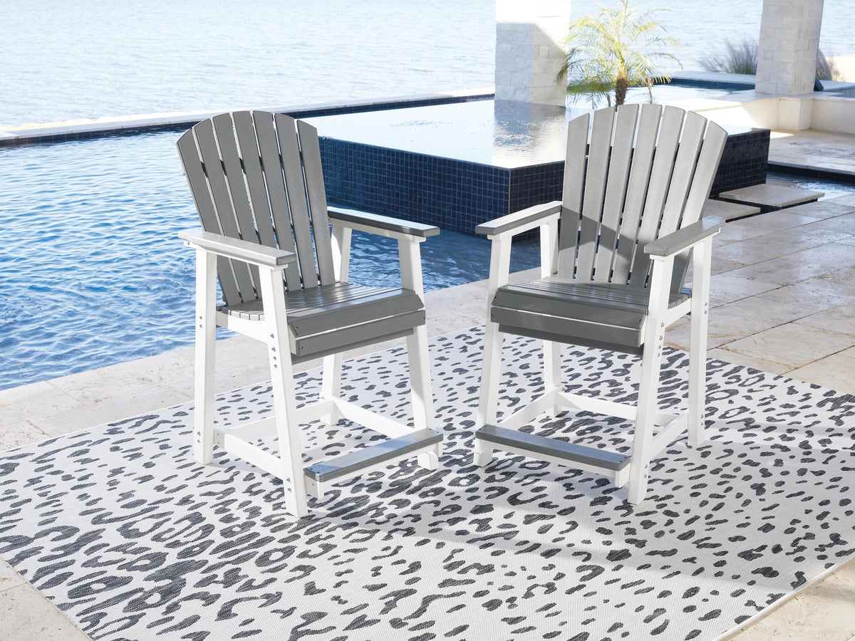 Currarong Outdoor Counter Height Bar Stool (Set of 2)