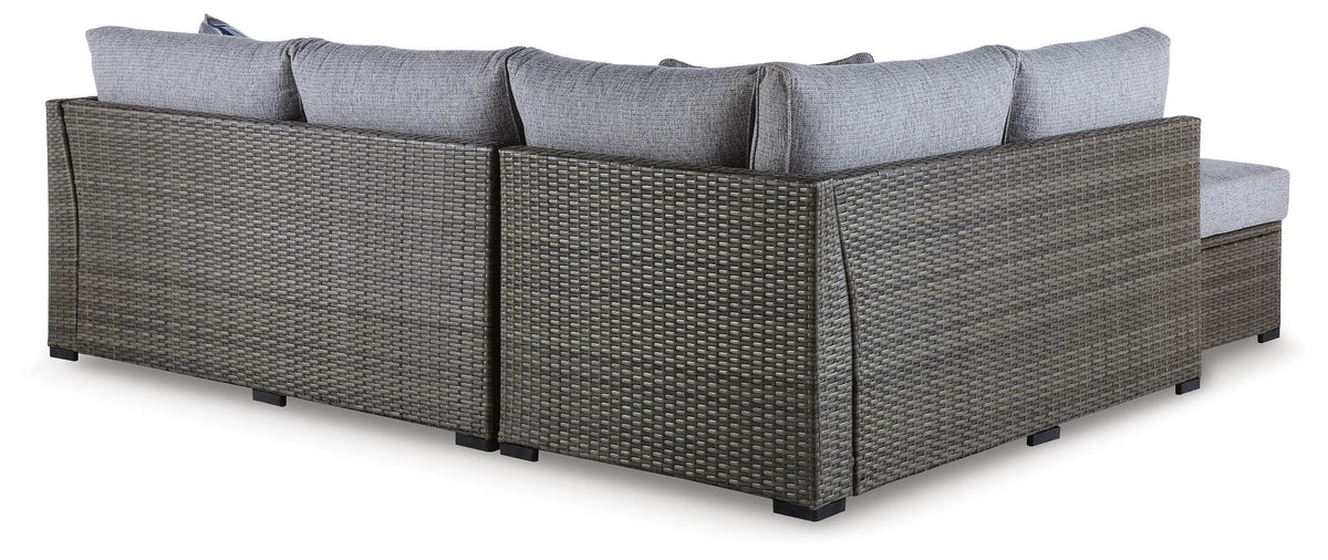 Halden Point Outdoor Loveseat Sectional/Ottoman/Table Set (Set of 4)