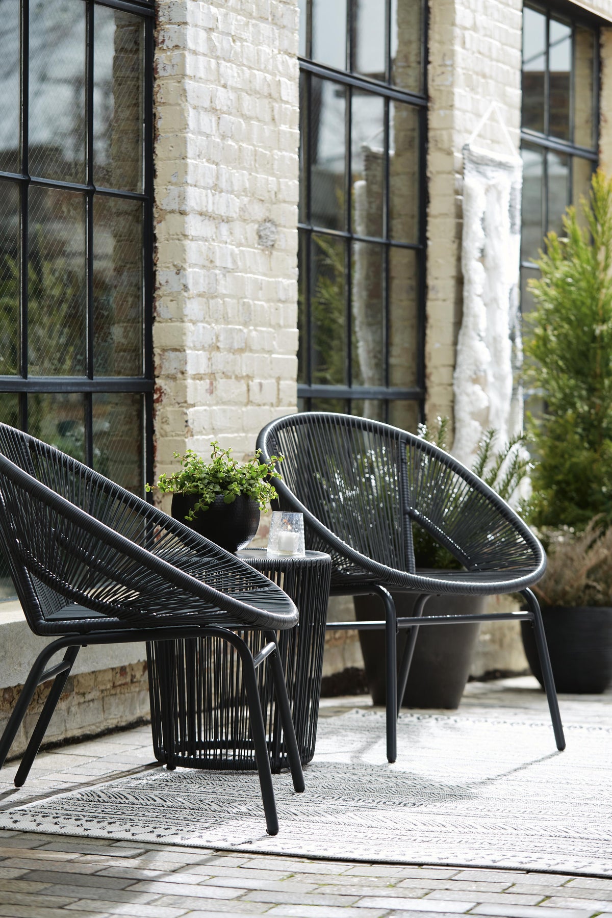 Ironvale Hill Outdoor Table and Chairs (Set of 3)