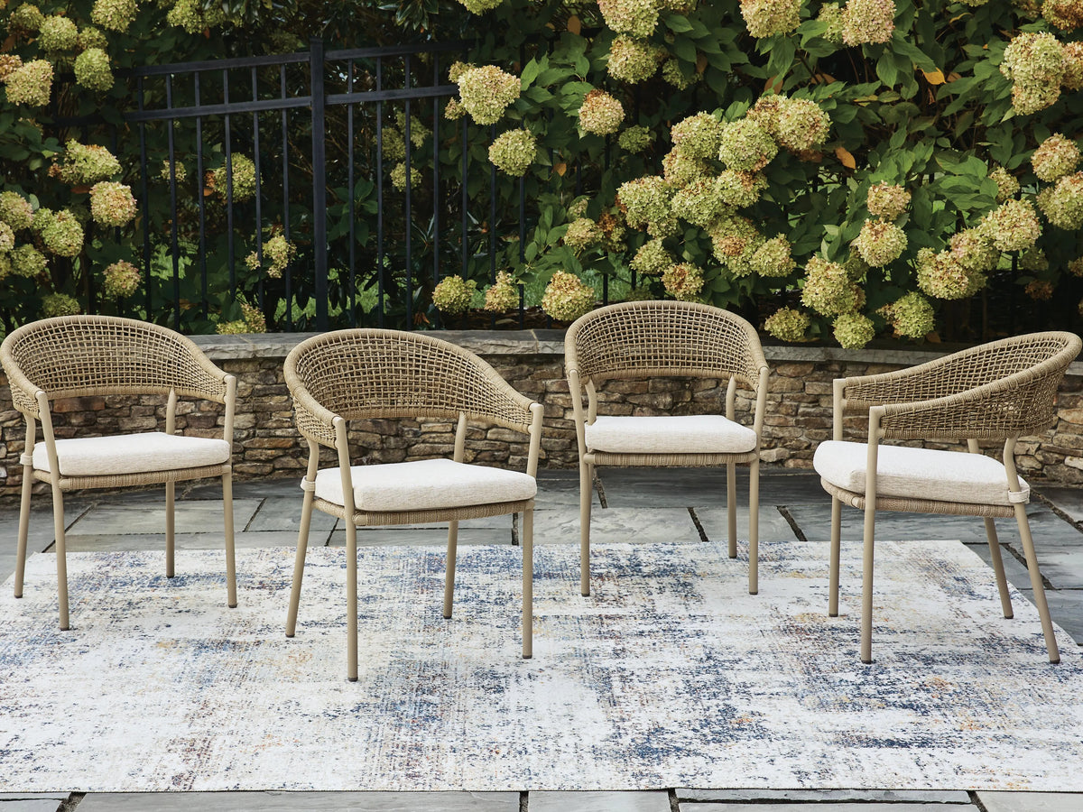 Marlowe Park Outdoor Arm Chair with Cushion (Set of 4)