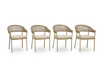 Marlowe Park Outdoor Arm Chair with Cushion (Set of 4)