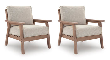 Halliday Bay Outdoor Lounge Chair with Cushion (Set of 2)
