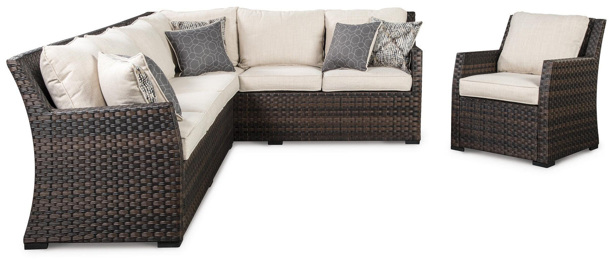 Bermagui Park 3-Piece Sofa Sectional/Chair with Cushion