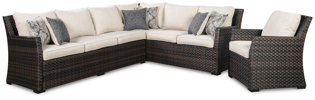 Bermagui Park 3-Piece Sofa Sectional/Chair with Cushion