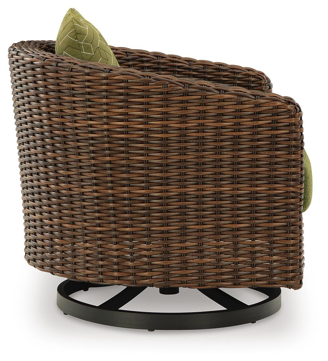 Ashdown Outdoor Swivel Lounge Chair with Cushion