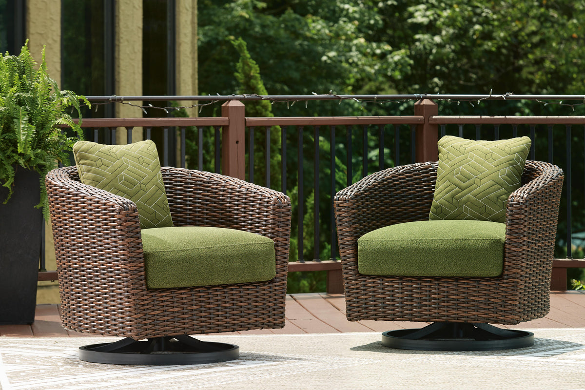 Ashdown Outdoor Swivel Lounge Chair with Cushion