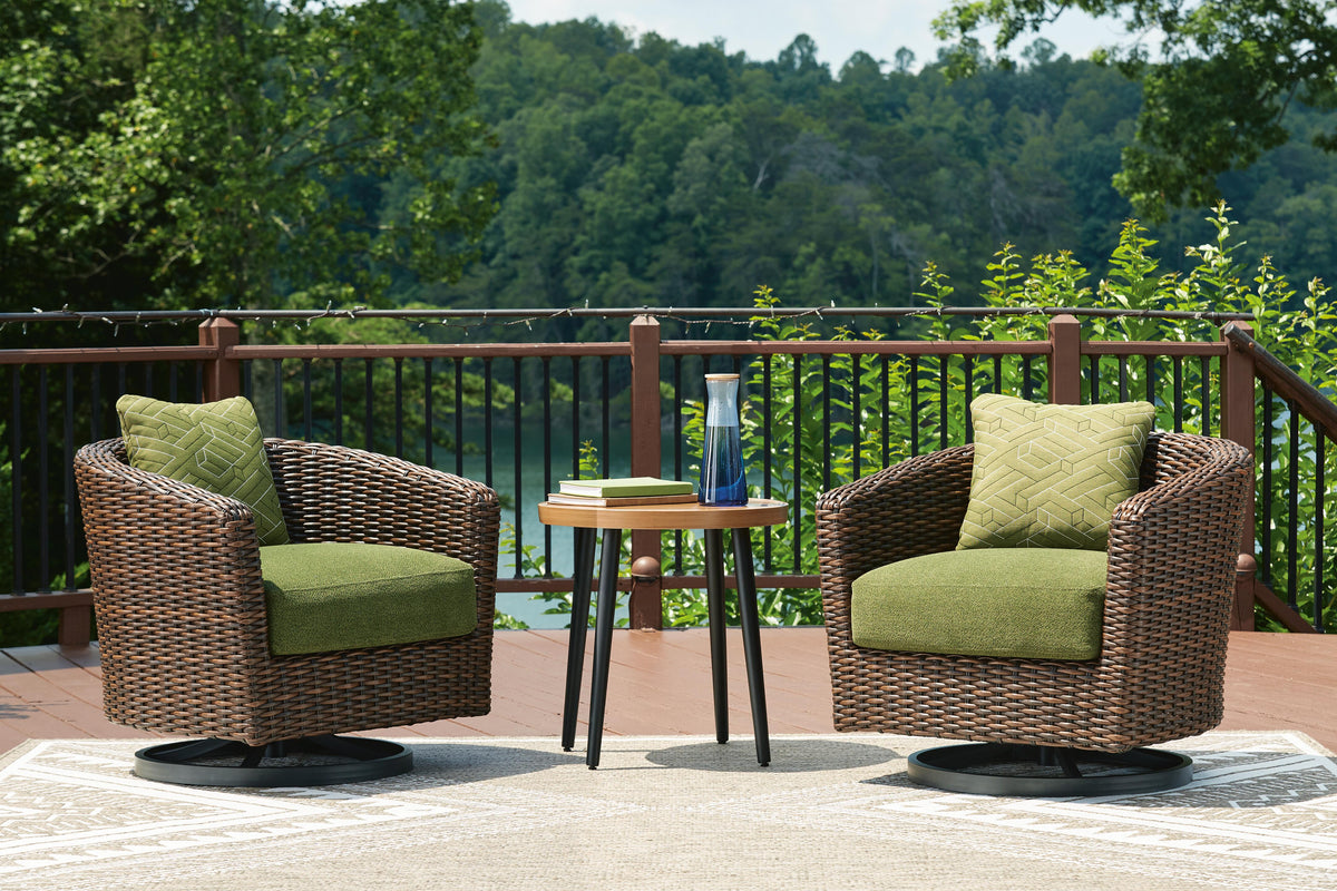 Ashdown Outdoor Swivel Lounge Chair with Cushion