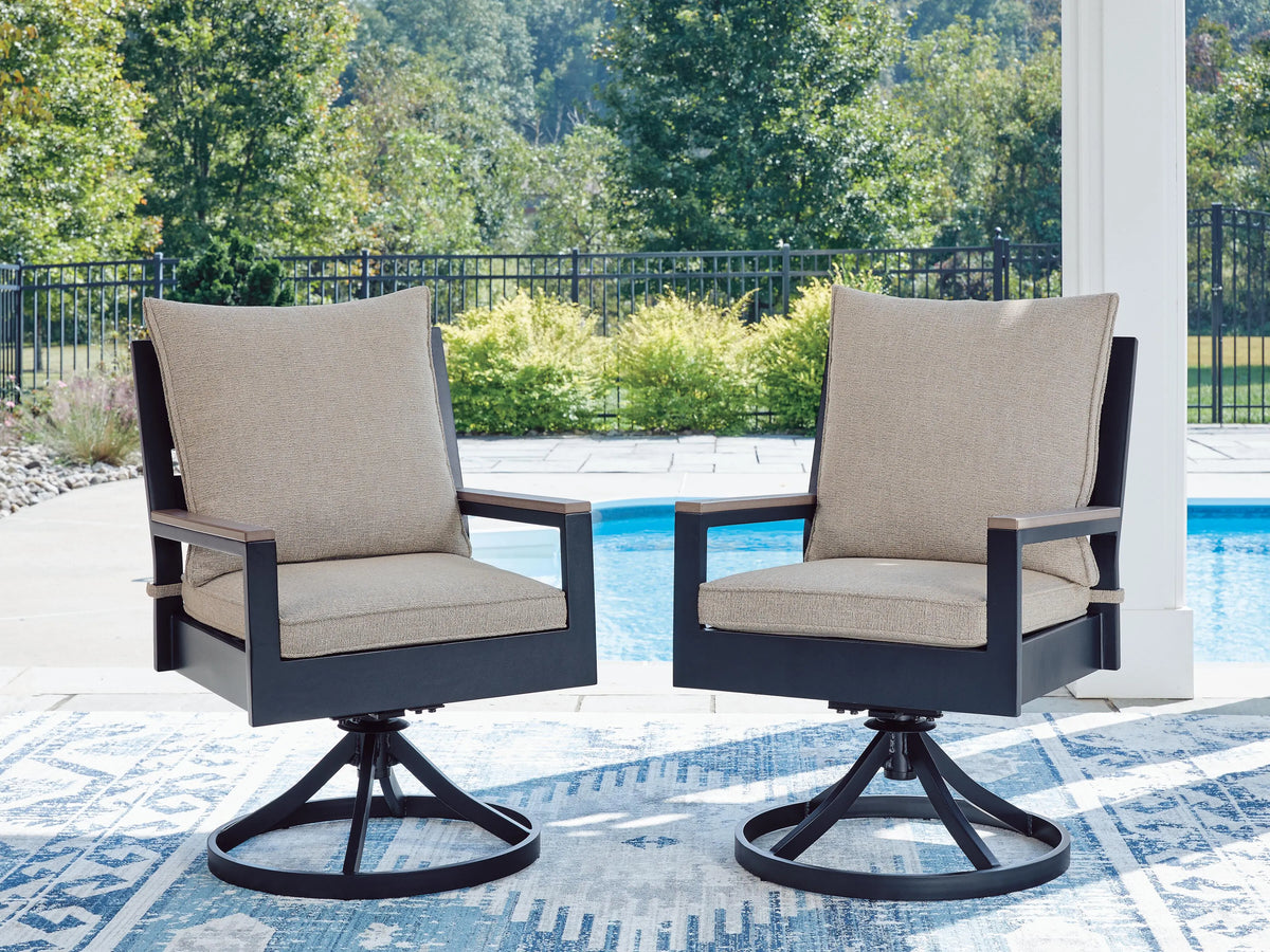 Jervis Bay Outdoor Swivel Chair with Cushion (Set of 2)