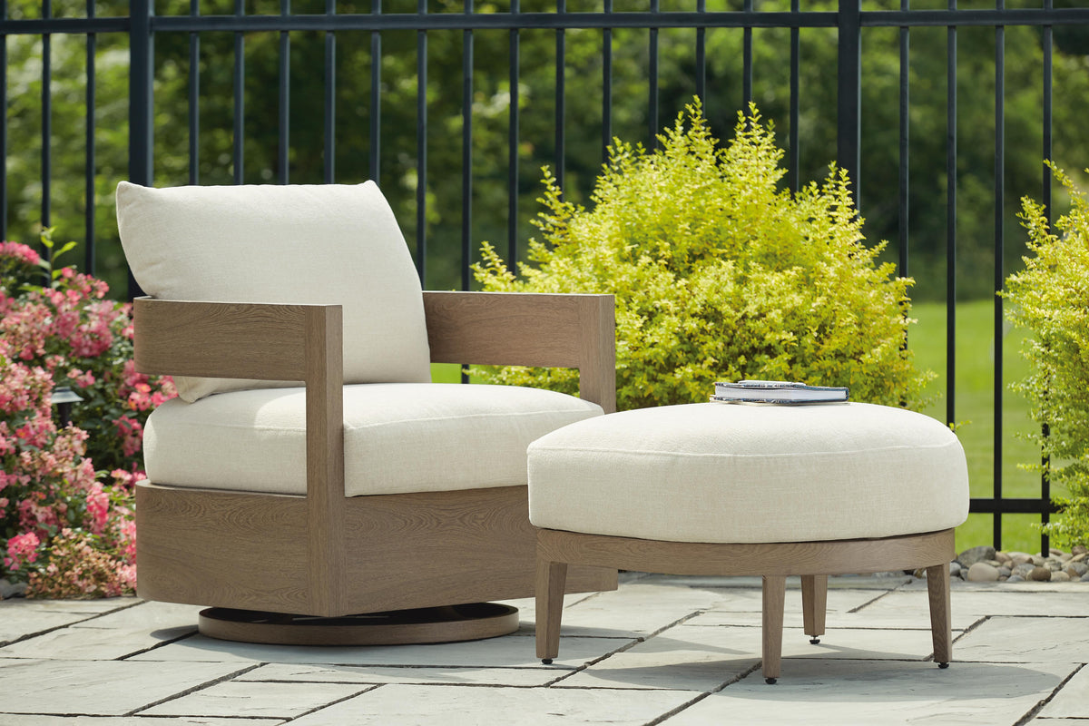 Pemberton Outdoor Ottoman with Cushion