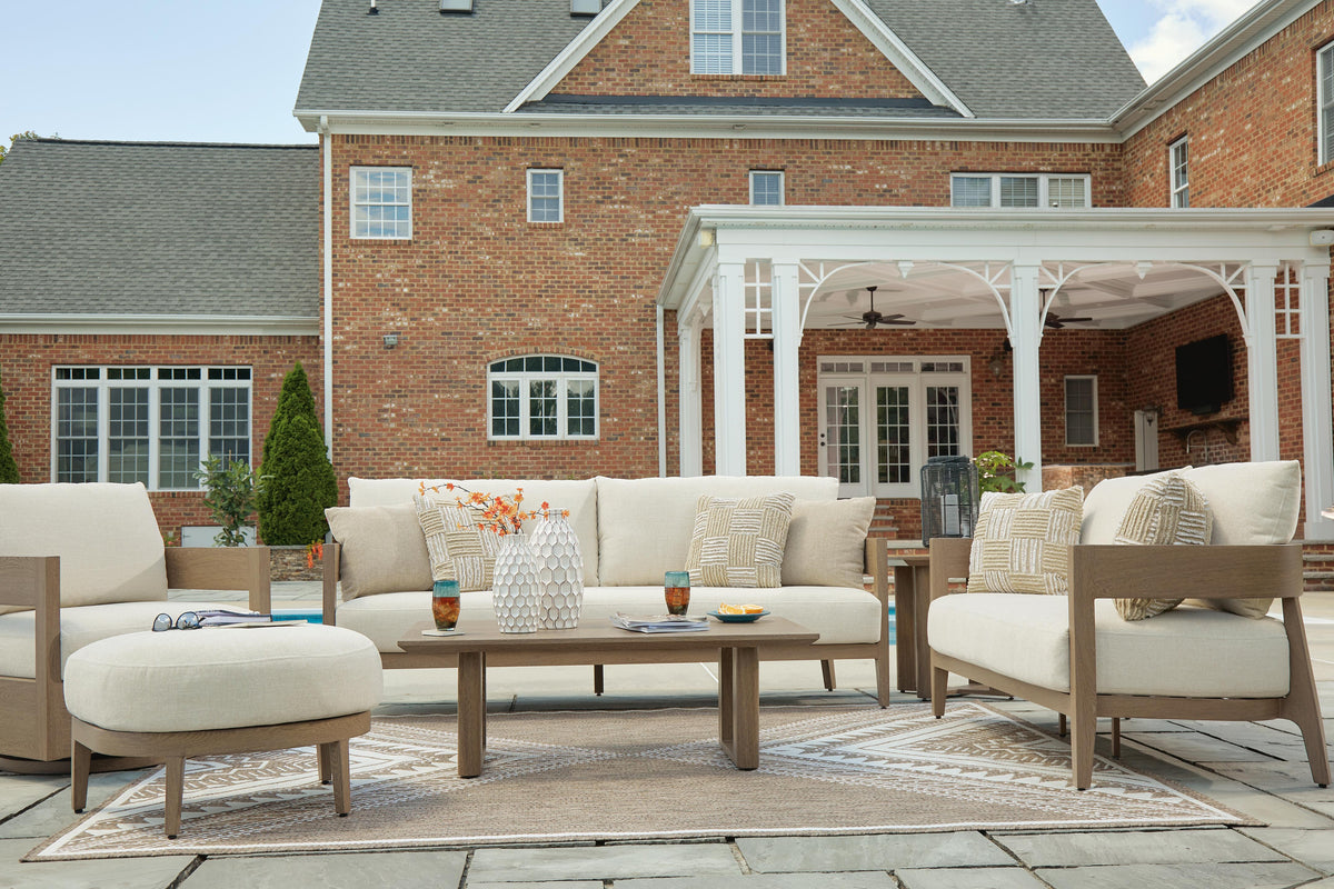 Pemberton Outdoor Ottoman with Cushion