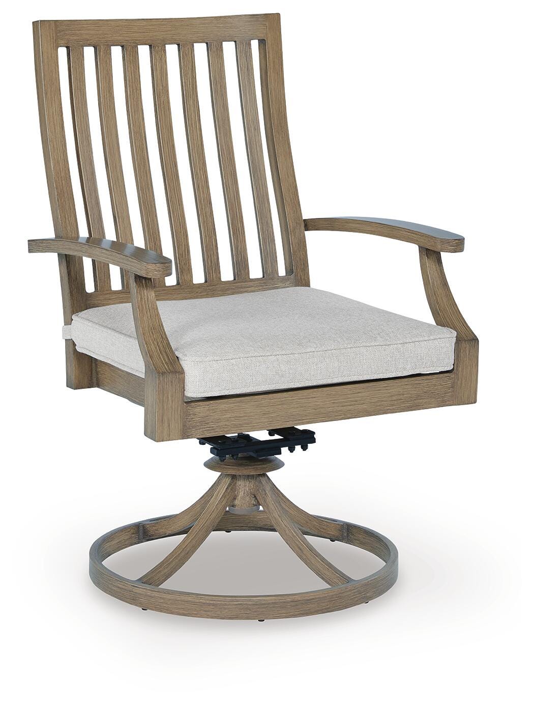 Sadie Outdoor Swivel Chair with Cushion (Set of 2)