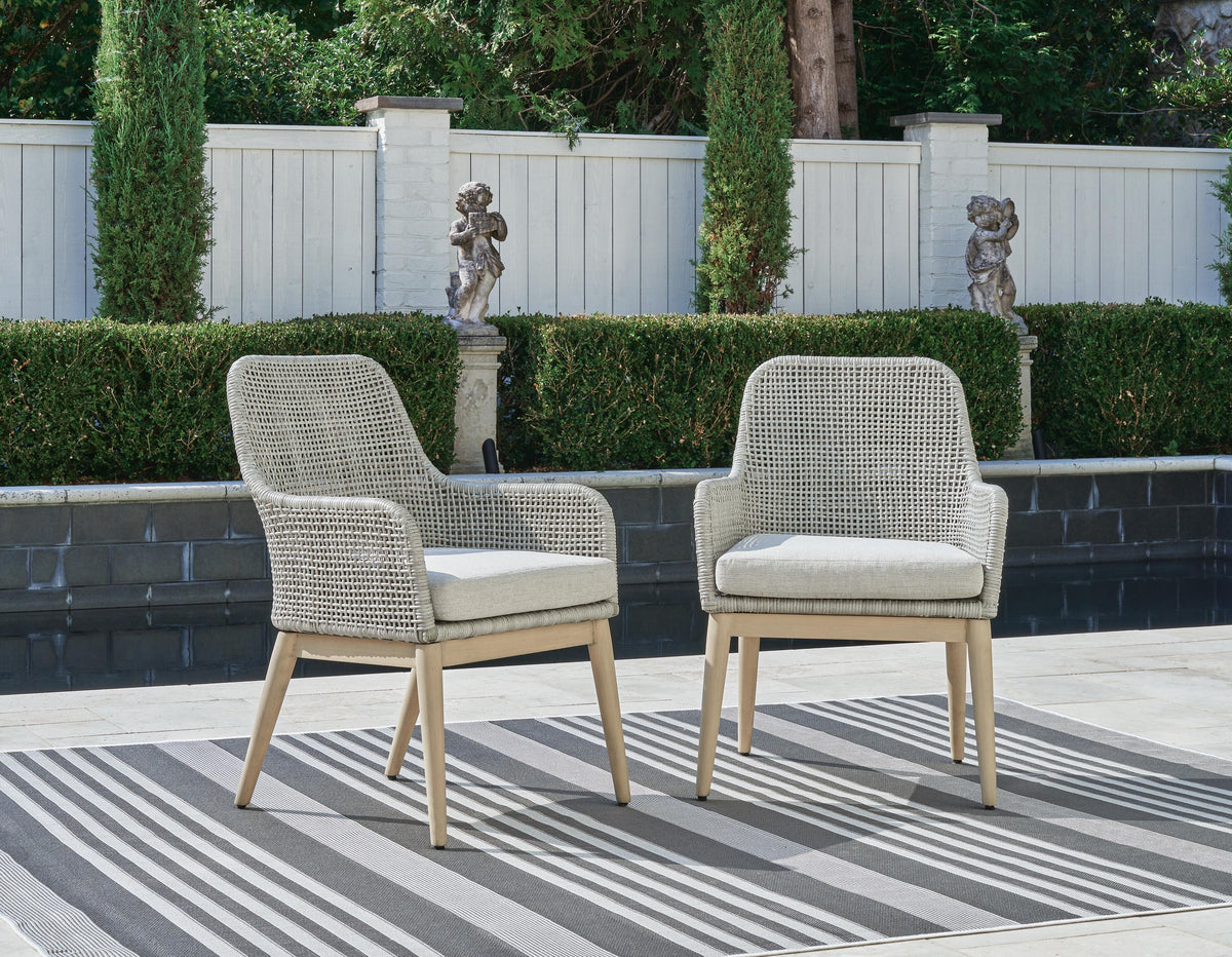 Hensley Outdoor Dining Arm Chair (Set of 2)