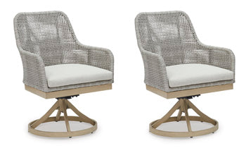 Hensley Outdoor Swivel Dining Chair (Set of 2)