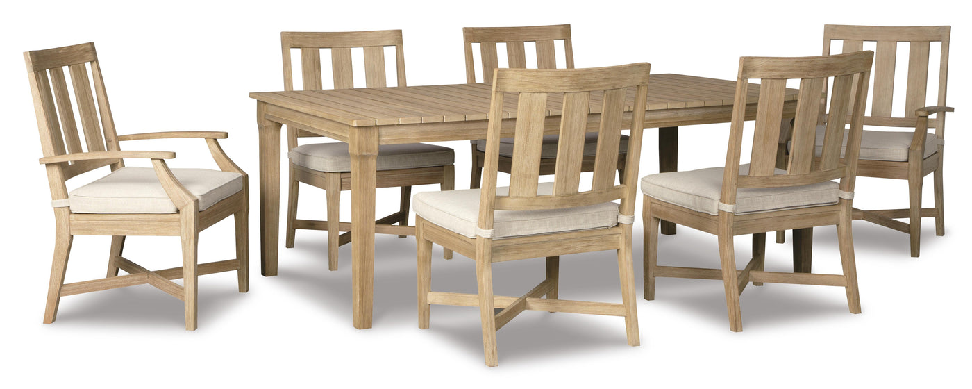 Clare View Outdoor Dining Table with 6 Chairs