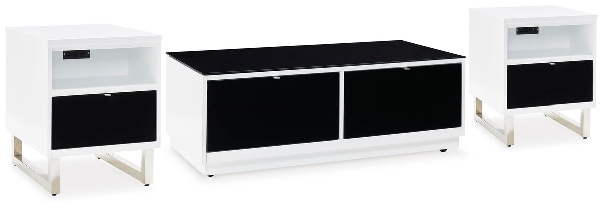 Cirro Coffee Table and 2 Chairside End Tables