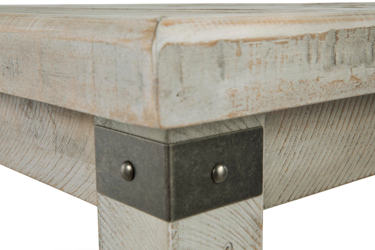 Wilton End Table in White Wash Gray
