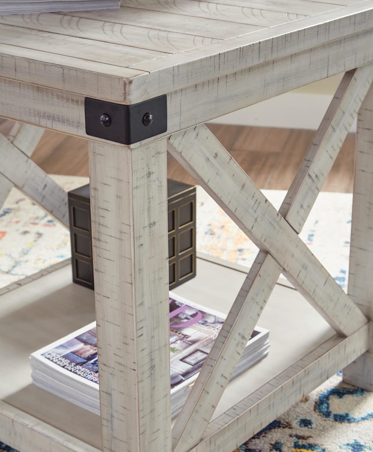 Wilton End Table in Whitewash