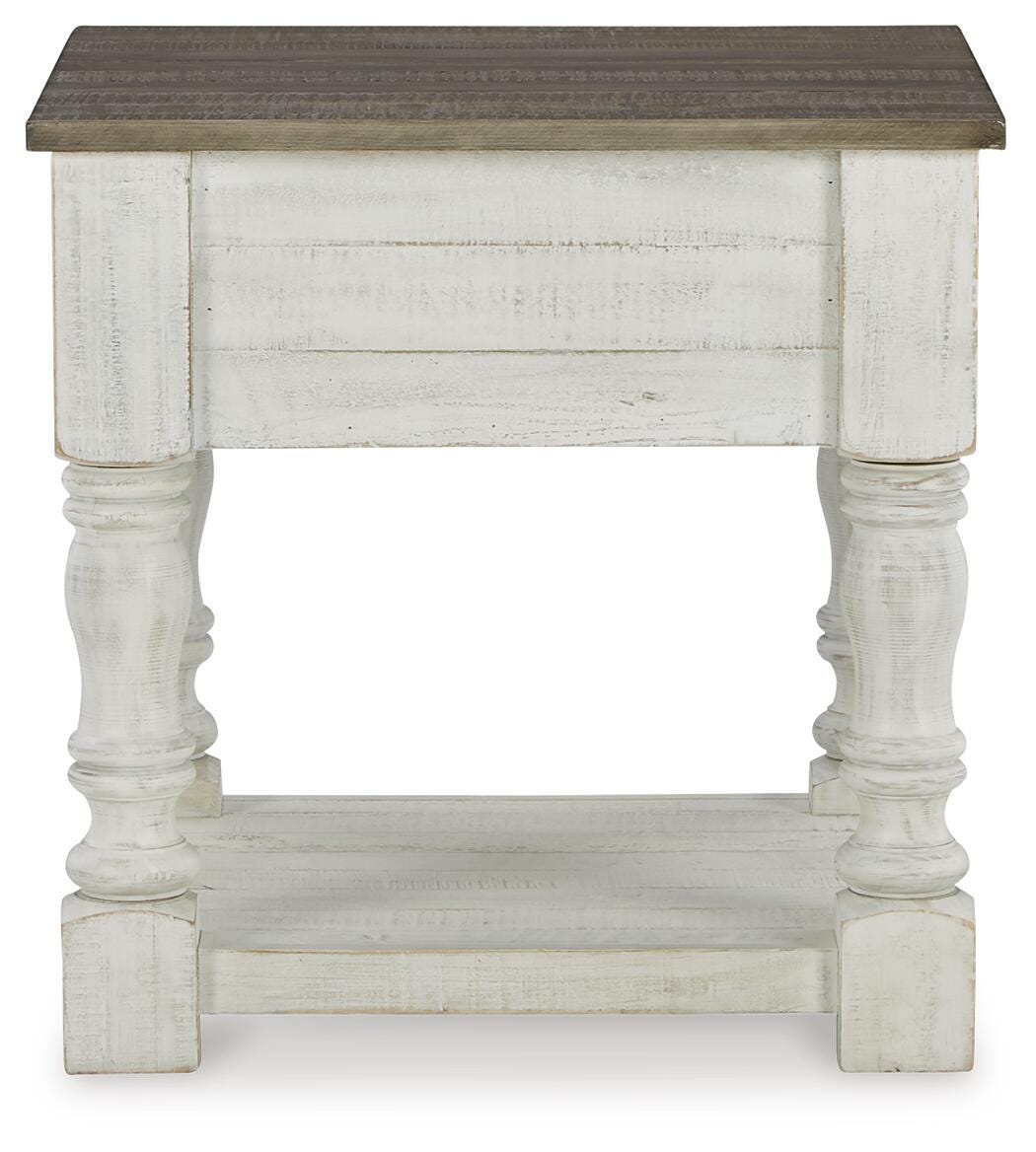 Millbrook End Table in White/Gray