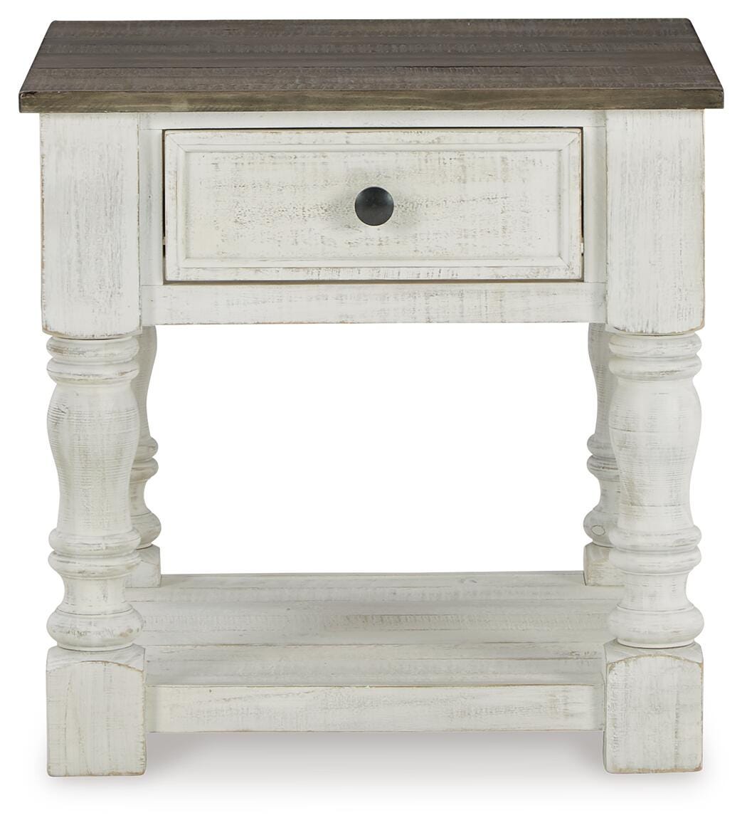 Millbrook End Table in White/Gray