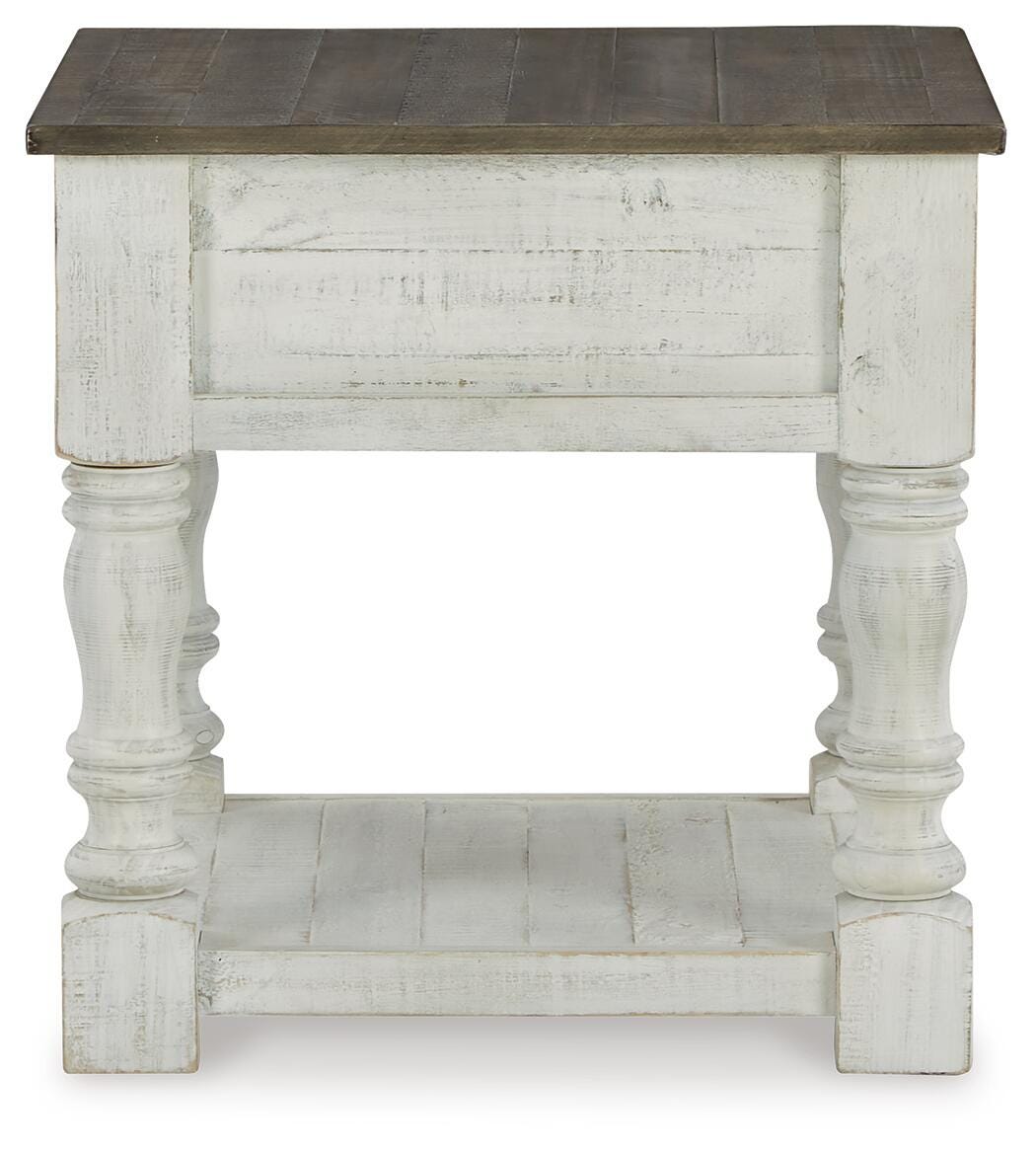 Millbrook End Table in White/Gray