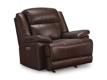 Kingsley Power Recliner in Dark Brown