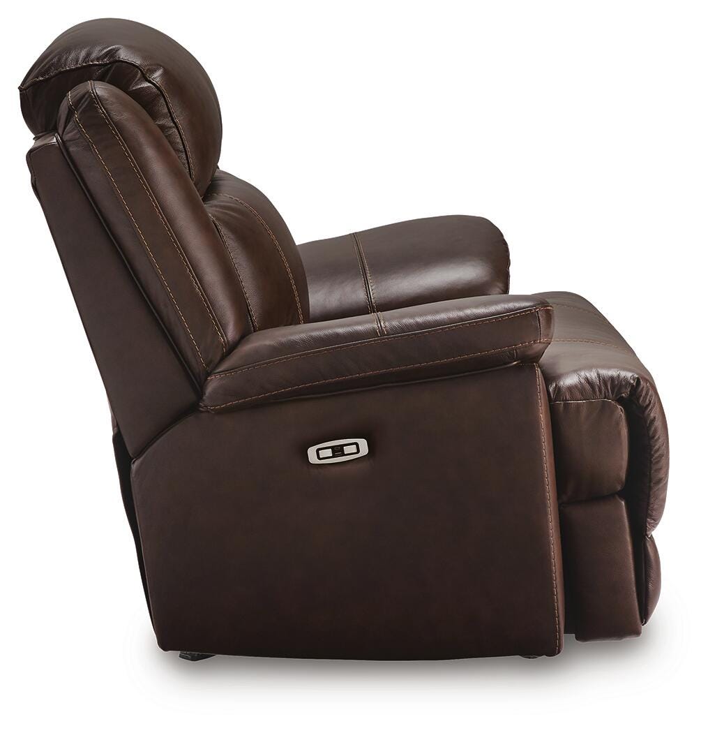 Kingsley Power Recliner in Dark Brown