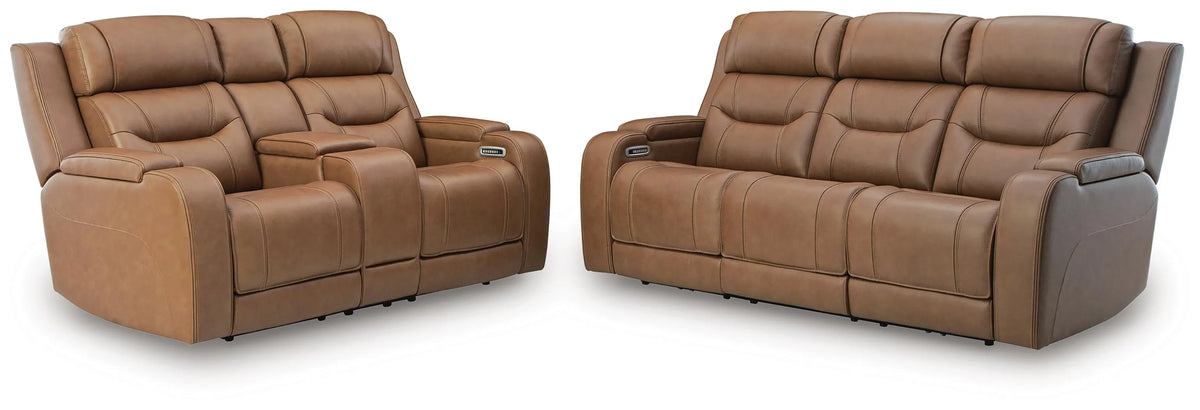 Winslow Bay Power Reclining Sofa and Loveseat with Audio