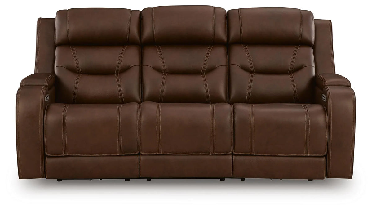 Winslow Bay Power Reclining Sofa with Audio Seating in Brown
