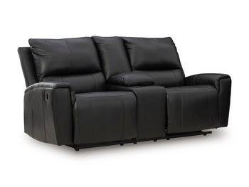 Renzo Bay Reclining Loveseat with Console