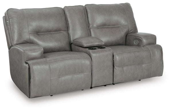 Francesca Power Reclining Loveseat with Console
