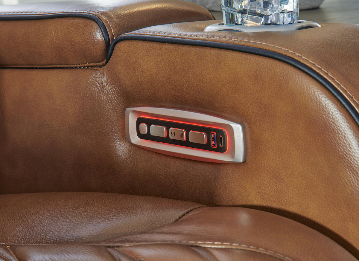 Anvilbrook Power Reclining Sofa in Caramel