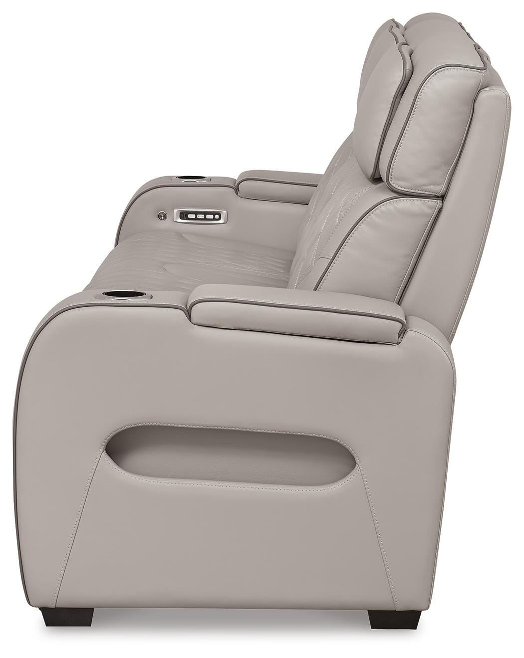 Anvilbrook Power Reclining Sofa with Loveseat and Recliner in Gray