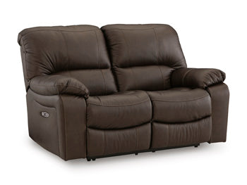Sheffield Power Reclining Loveseat in Dark Brown