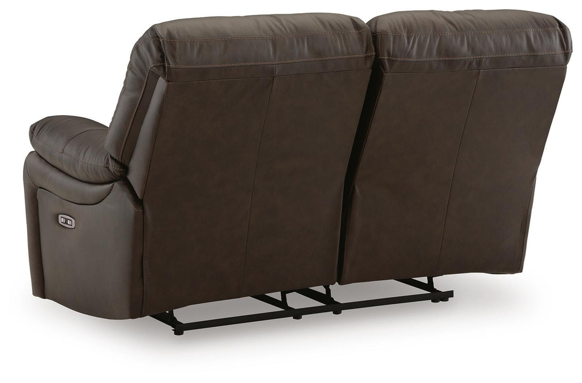 Sheffield Power Reclining Loveseat in Dark Brown