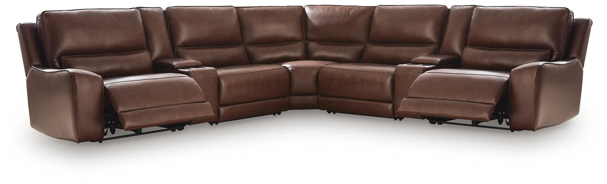 Pennington 7-Piece Reclining Sectional with Storage Consoles