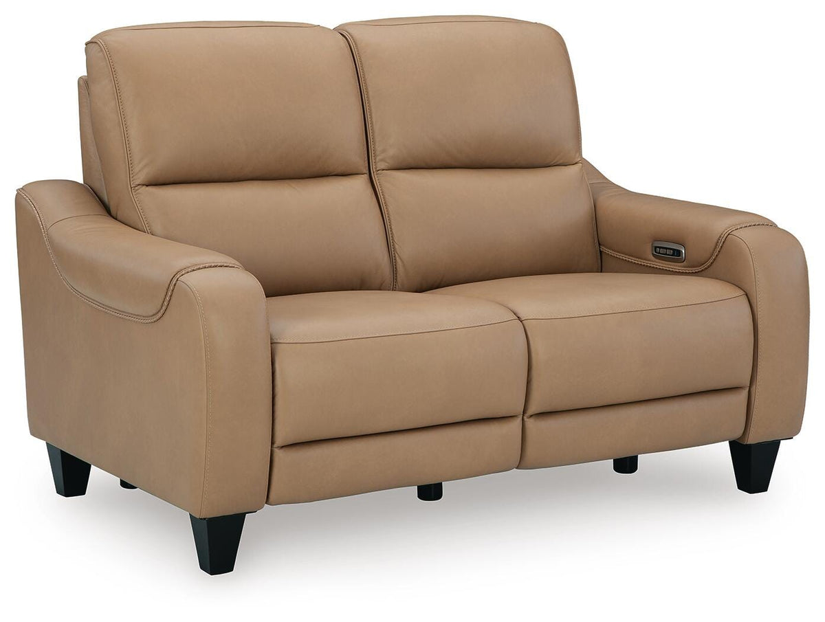 Kingsley Vale Power Reclining Loveseat in Toffee