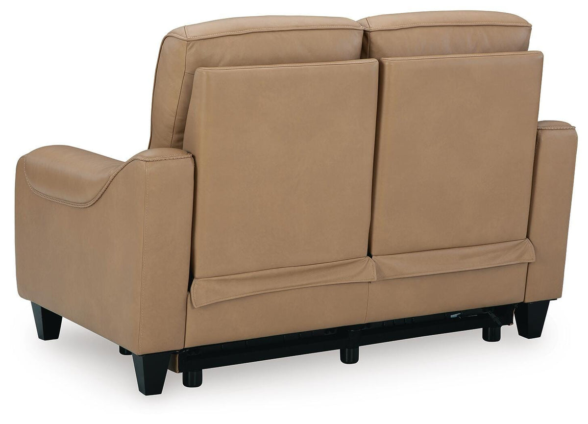 Kingsley Vale Power Reclining Loveseat in Toffee