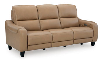 Kingsley Vale Power Reclining Sofa in Toffee