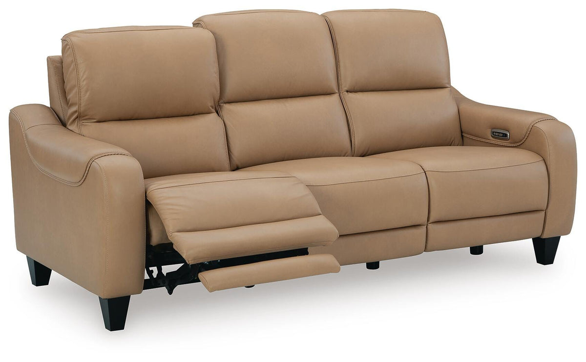 Kingsley Vale Power Reclining Sofa in Toffee