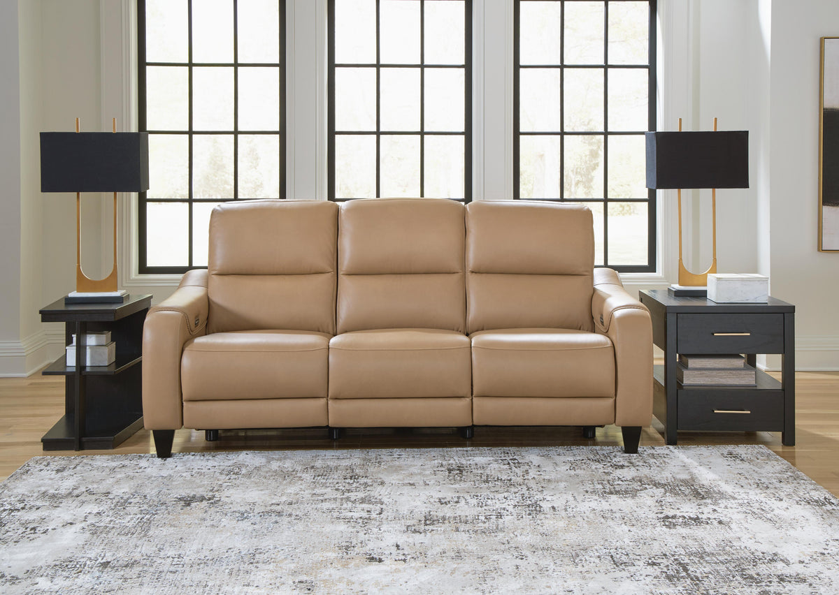 Kingsley Vale Power Reclining Sofa in Toffee