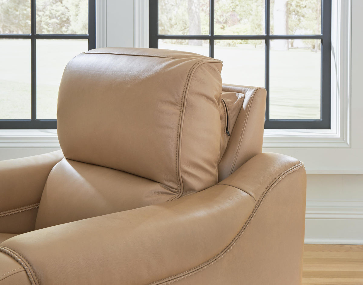 Kingsley Vale Power Reclining Loveseat in Toffee