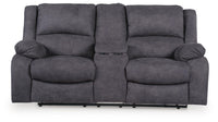 Amarante Reclining Loveseat with Console in Slate