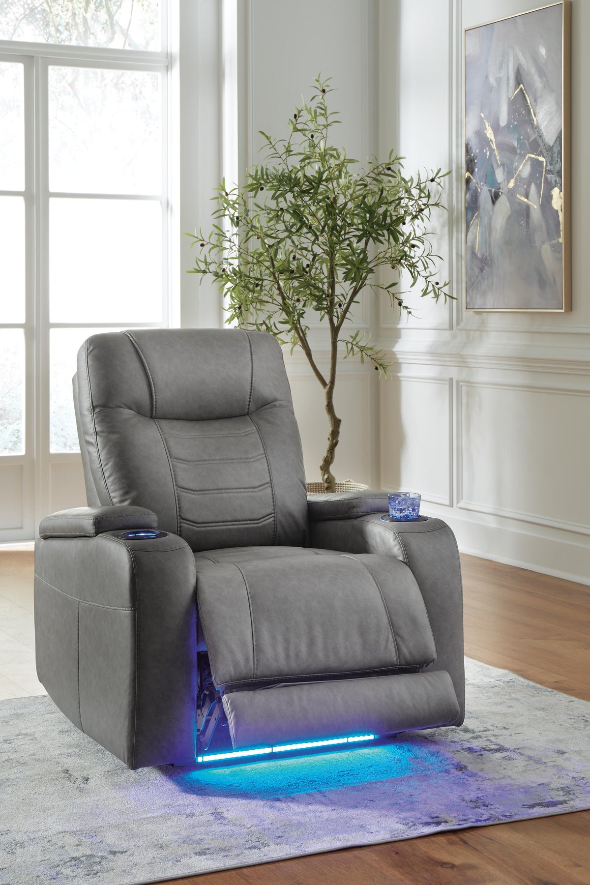 Halcourt Power Recliner in Slate