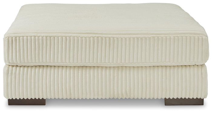 Bawley Oversized Accent Ottoman in Ivory
