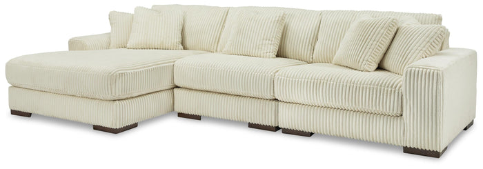Bawley 3-Piece Sectional with Chaise in Ivory