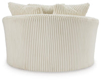 Bawley Oversized Swivel Accent Chair in Ivory