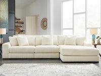 Bawley 3-Piece Sectional with Chaise in Ivory II